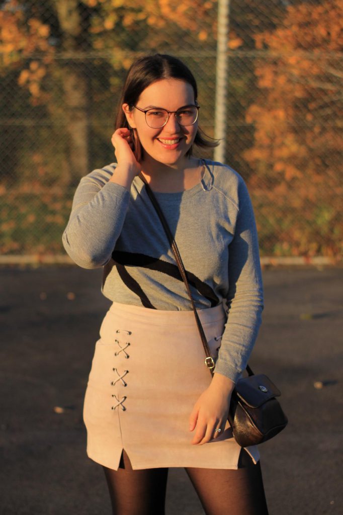 Outfit mit Rock für den Herbst