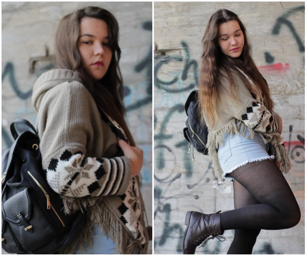 poncho ootd blog